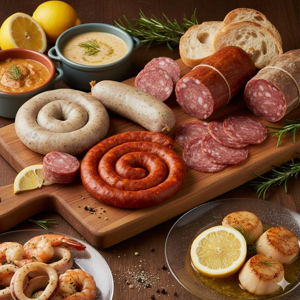 Sausages and similar products